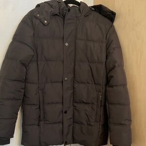 Men's Dark Brown Puffer Jacket